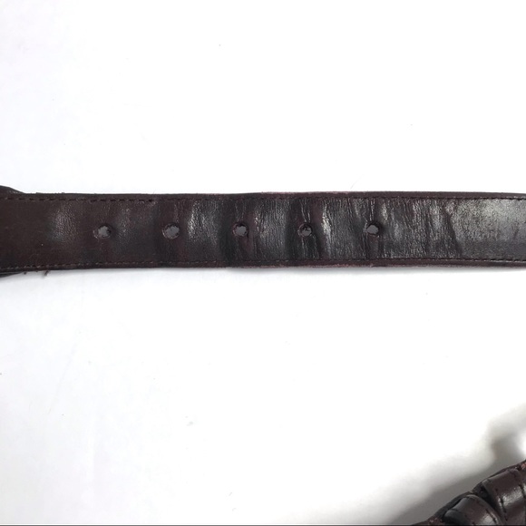 Vintage Coach Men’s 0305 Brown Leather Solid Brass Hardware Belt 38 - Picture 6 of 10